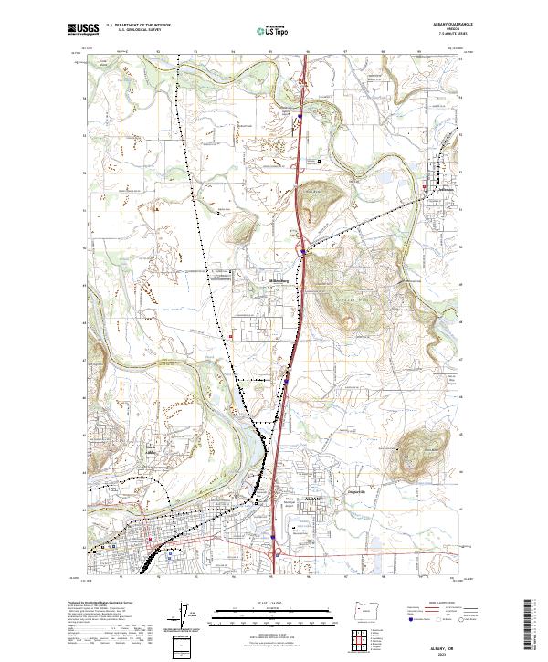 Albany topographic map thumbnail