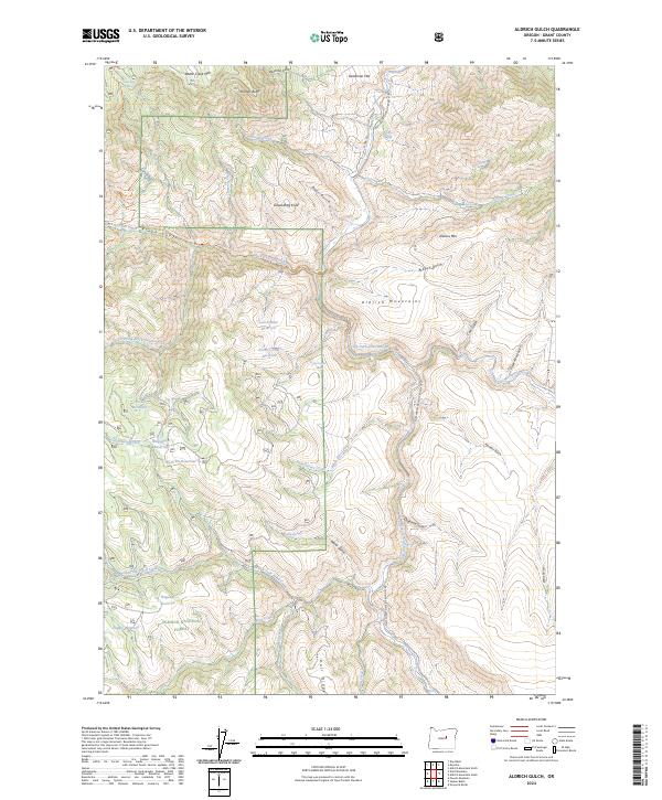 Aldrich Gulch topographic map thumbnail