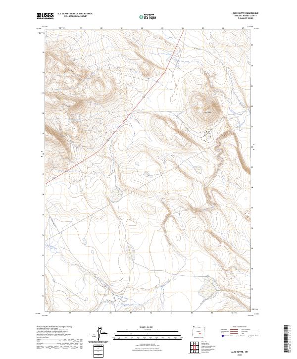 Alec Butte topographic map thumbnail