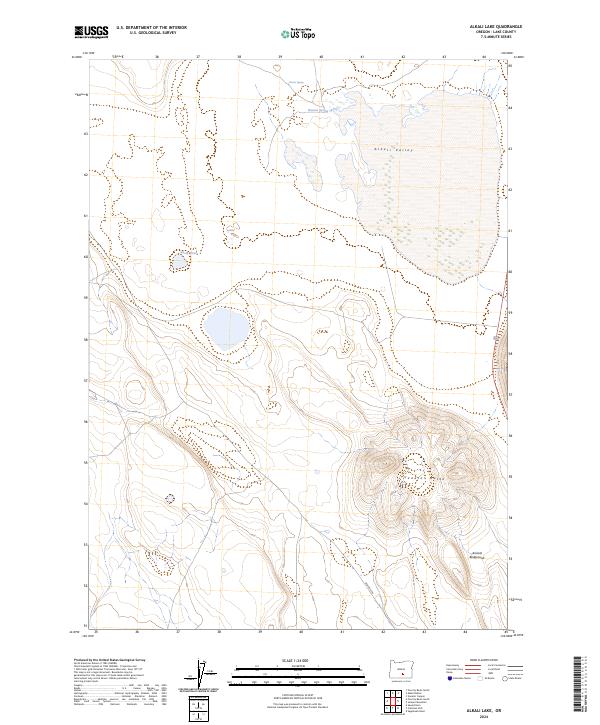 Alkali Lake topographic map thumbnail