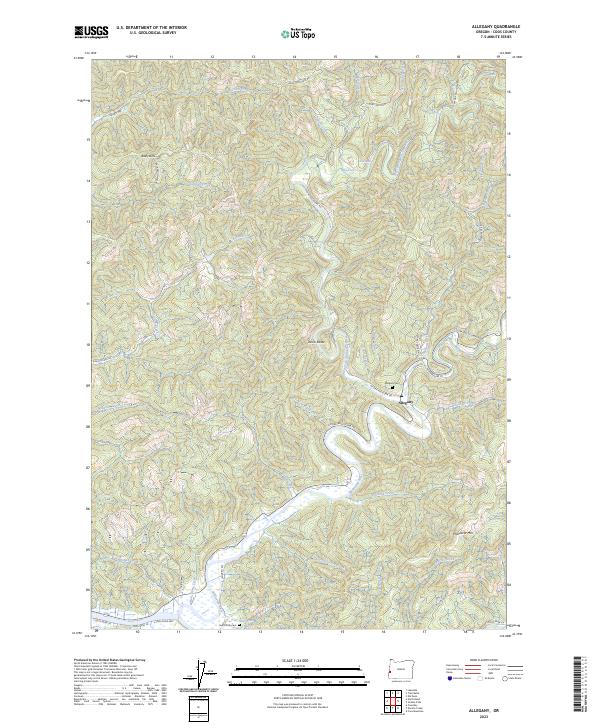 Allegany topographic map thumbnail