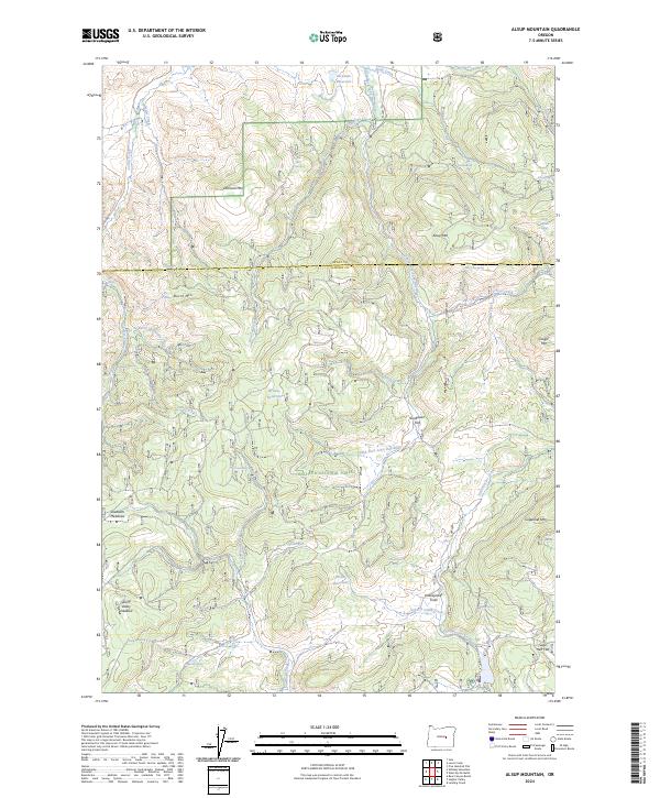 Alsup Mountain topographic map thumbnail