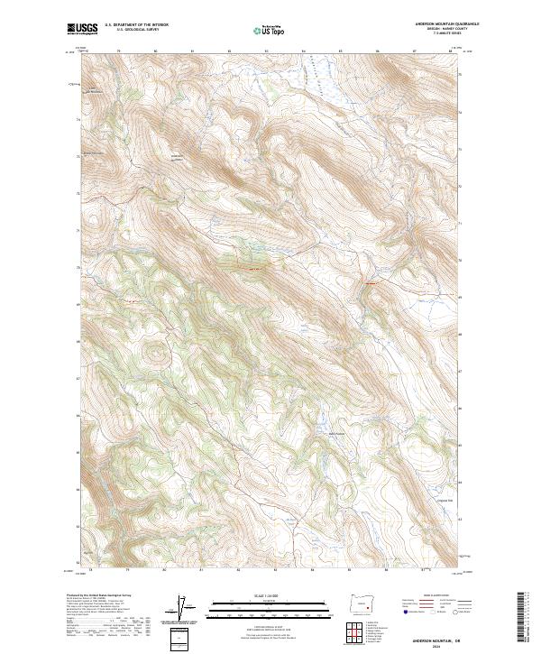 Anderson Mountain topographic map thumbnail