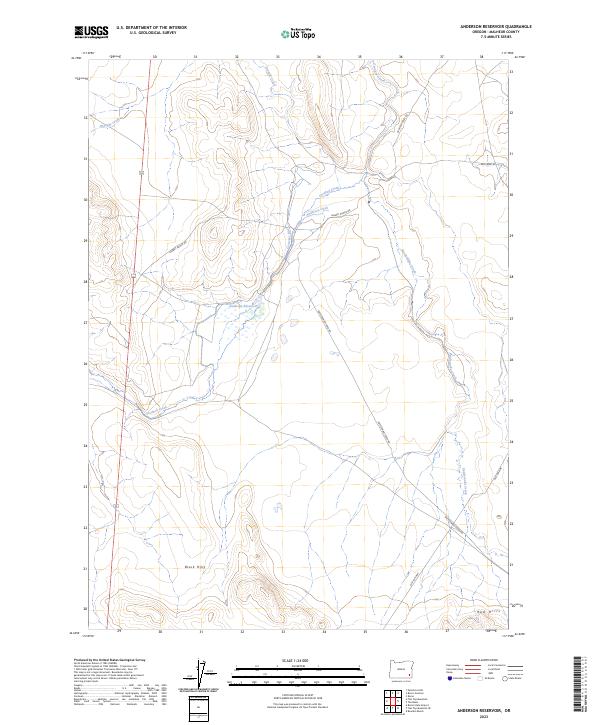 Anderson Reservoir topographic map thumbnail