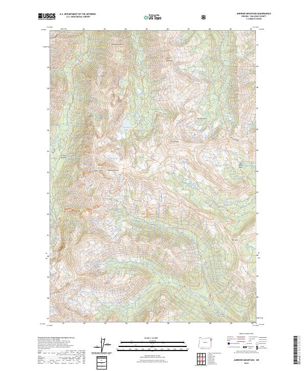 Aneroid Mountain topographic map thumbnail