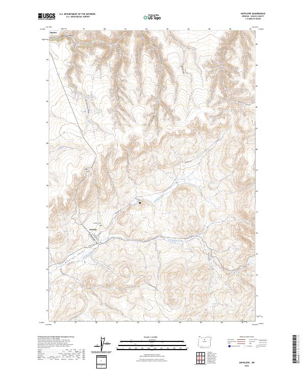 Antelope topographic map thumbnail