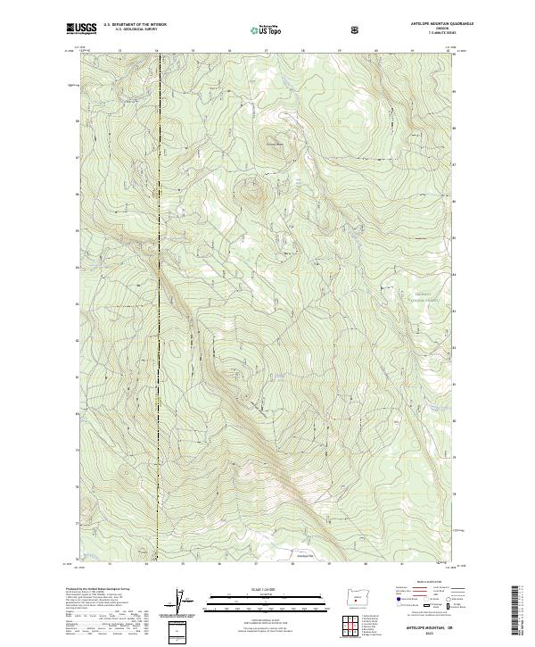 Antelope Mountain topographic map thumbnail