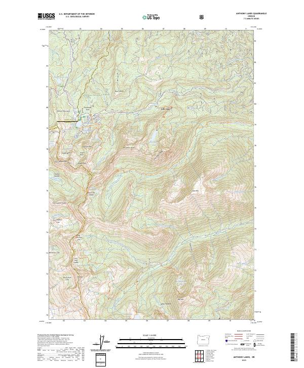 Anthony Lakes topographic map thumbnail