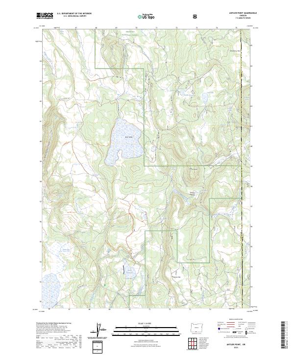 Antler Point topographic map thumbnail