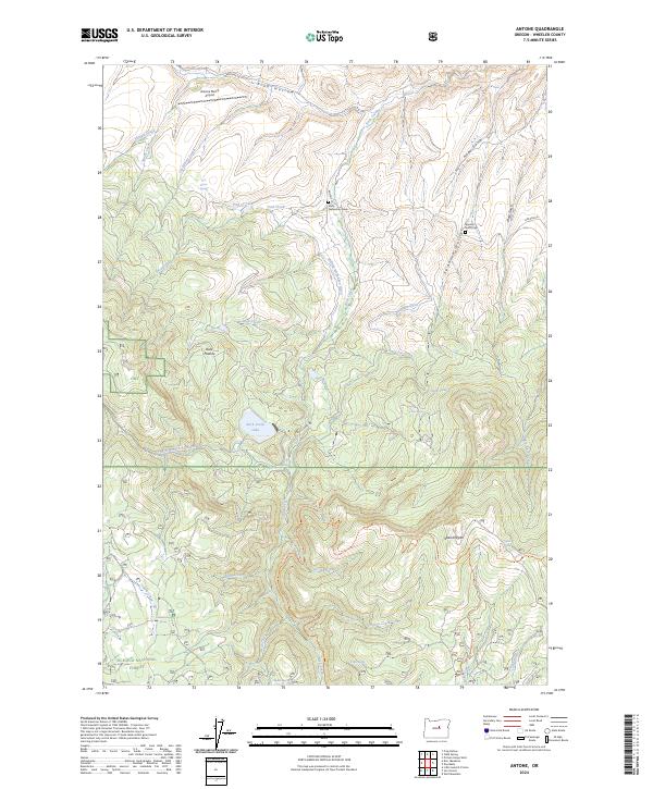 Antone topographic map thumbnail