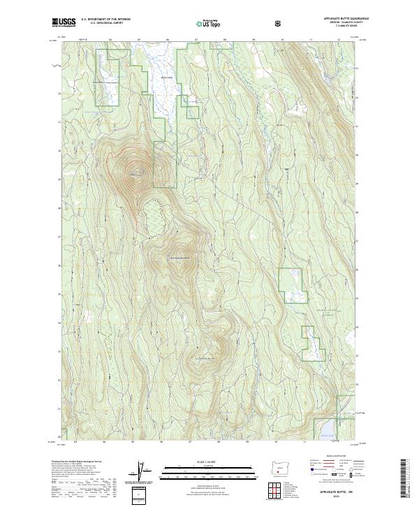 Applegate Butte topographic map thumbnail