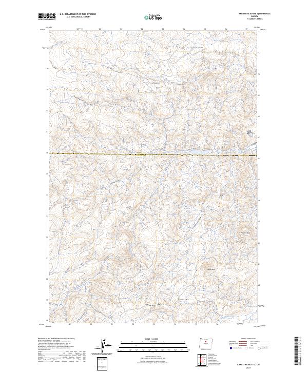 Arrastra Butte topographic map thumbnail