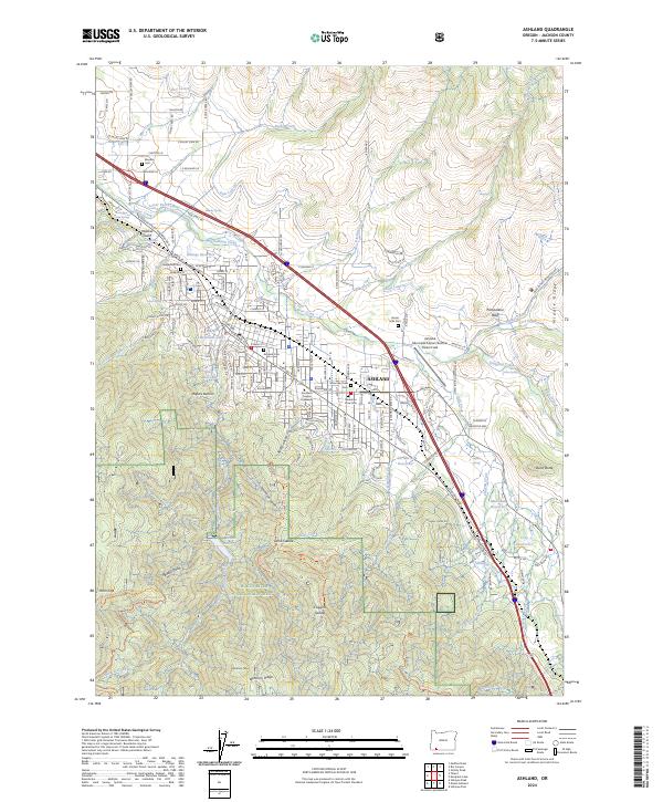 Ashland topographic map thumbnail