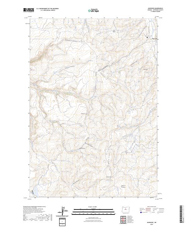 Ashwood topographic map thumbnail