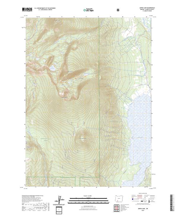 Aspen Lake topographic map thumbnail