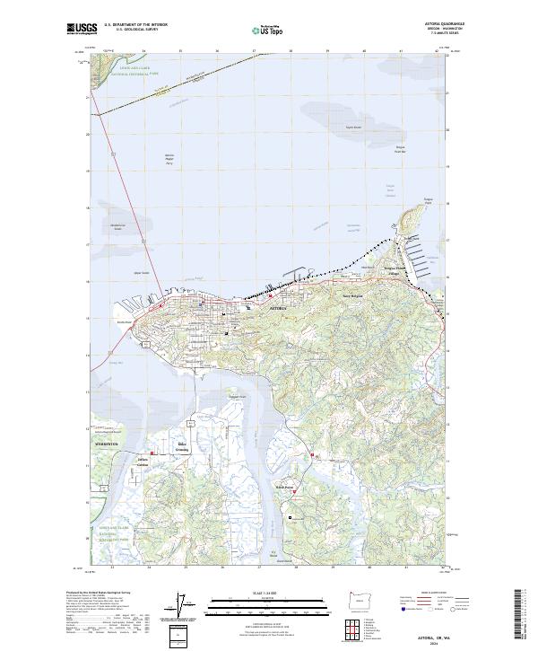 Astoria topographic map thumbnail