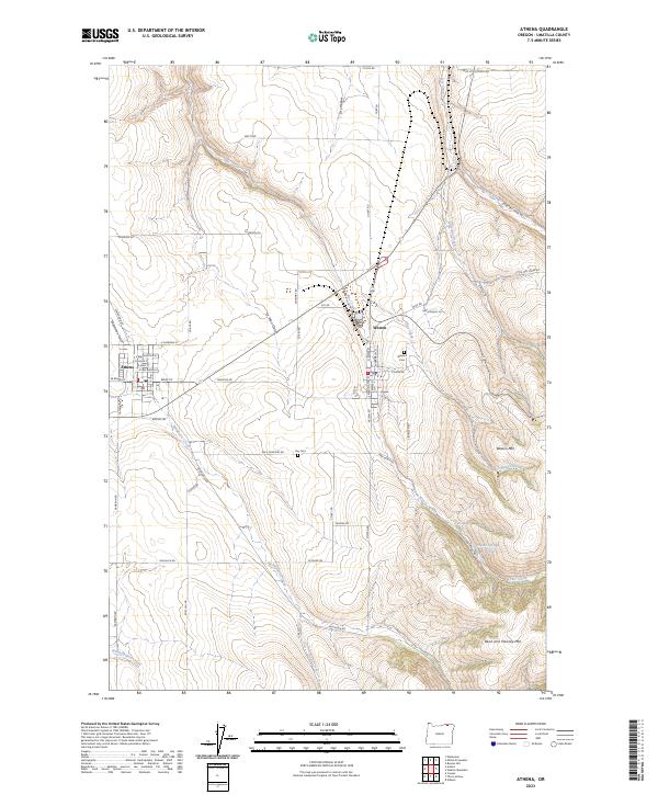 Athena topographic map thumbnail