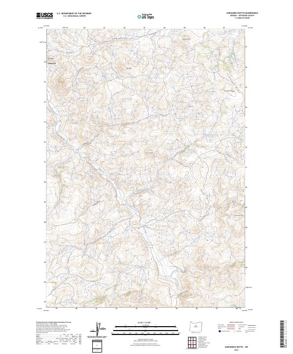 Axehandle Butte topographic map thumbnail