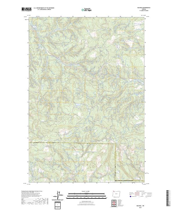 Bacona topographic map thumbnail