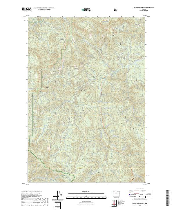 Bagby Hot Springs topographic map thumbnail