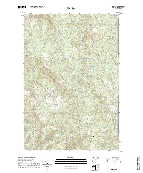 Baker Point topographic map thumbnail