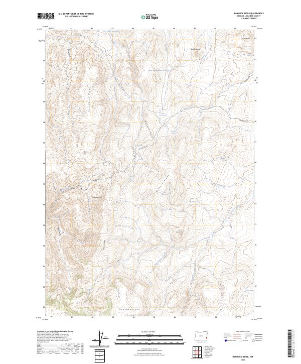 Bannock Ridge topographic map thumbnail