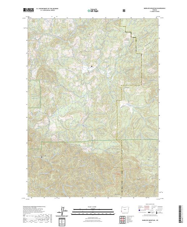 Barklow Mountain topographic map thumbnail