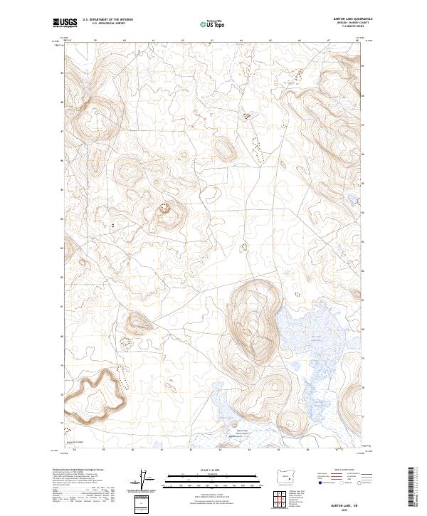Barton Lake topographic map thumbnail