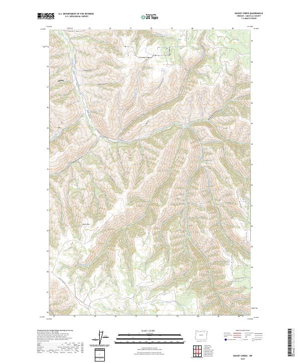 Bassey Creek topographic map thumbnail