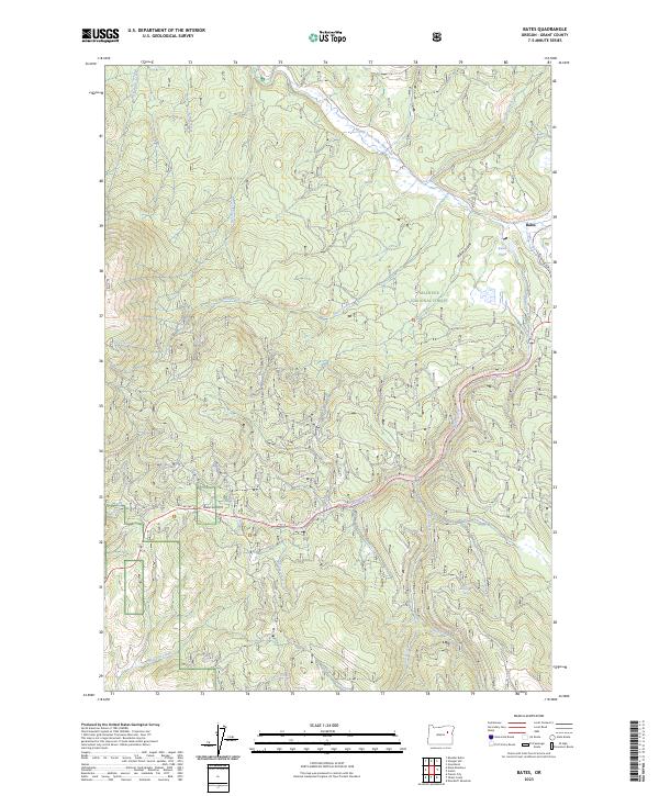 Bates topographic map thumbnail
