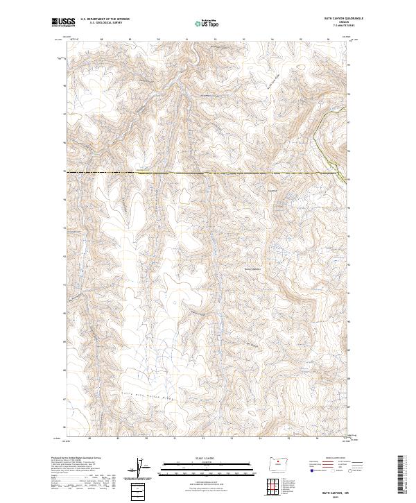 Bath Canyon topographic map thumbnail