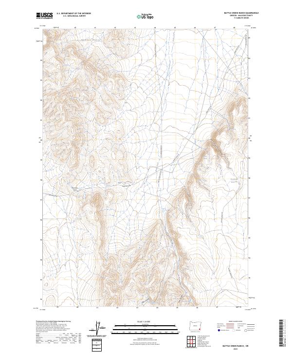Battle Creek Ranch topographic map thumbnail