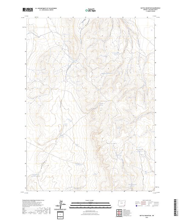 Battle Mountain topographic map thumbnail