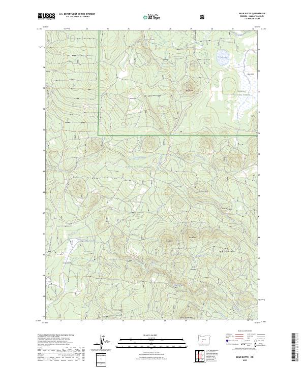 Bear Butte topographic map thumbnail