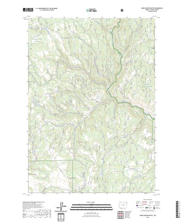 Bear Canyon Butte topographic map thumbnail