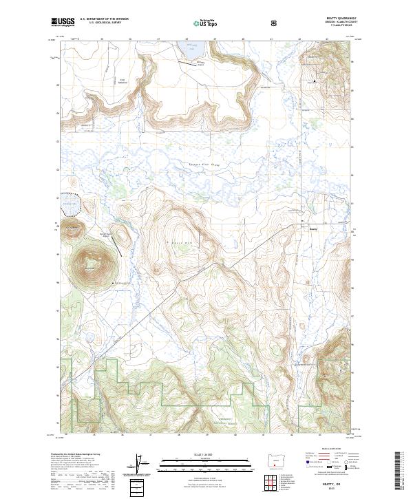 Beatty topographic map thumbnail