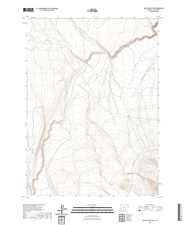 Beatys Butte NW topographic map thumbnail