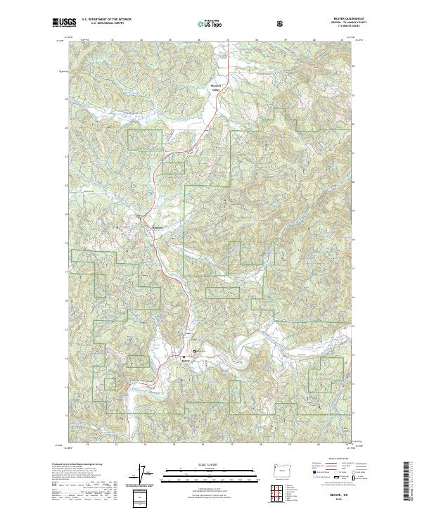 Beaver topographic map thumbnail