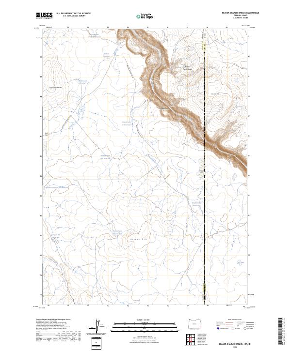 Beaver Charlie Breaks topographic map thumbnail