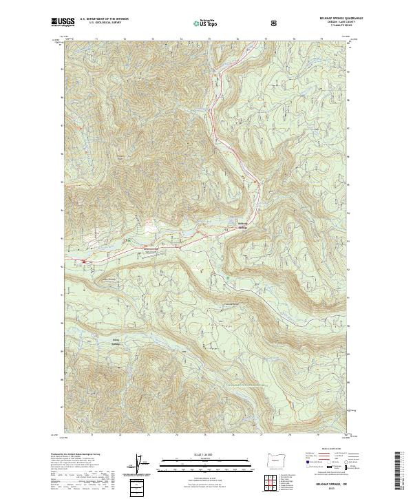 Belknap Springs topographic map thumbnail