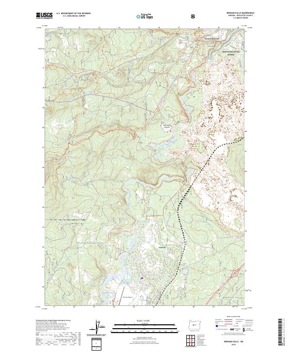 Benham Falls topographic map thumbnail