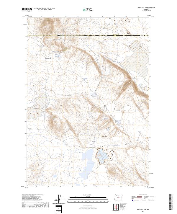 Benjamin Lake topographic map thumbnail