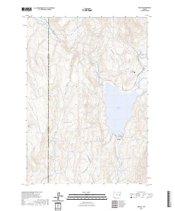 Beulah topographic map thumbnail
