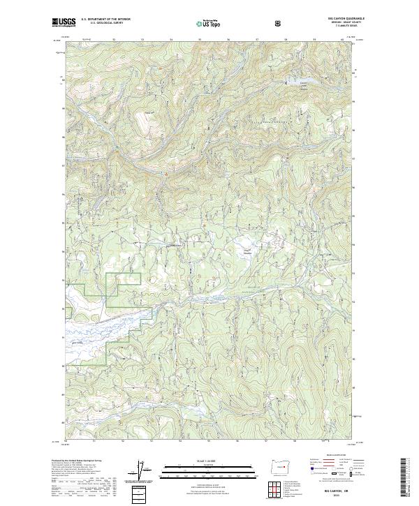 Big Canyon topographic map thumbnail