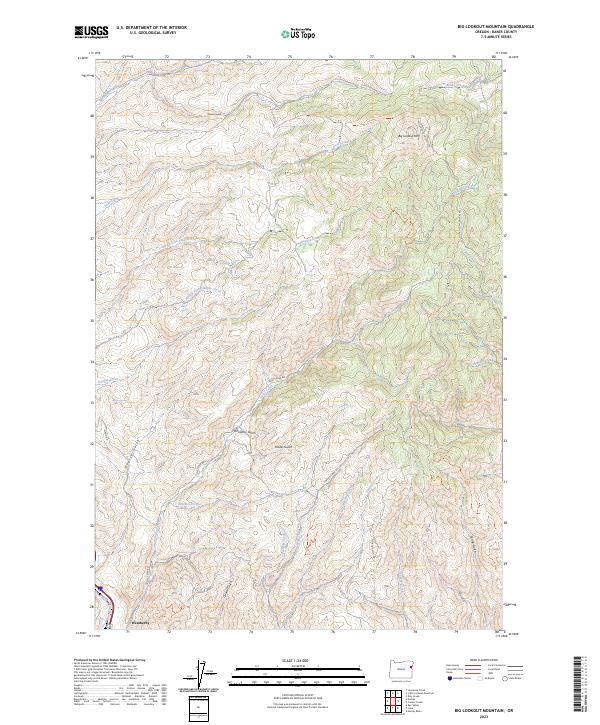 Big Lookout Mountain topographic map thumbnail