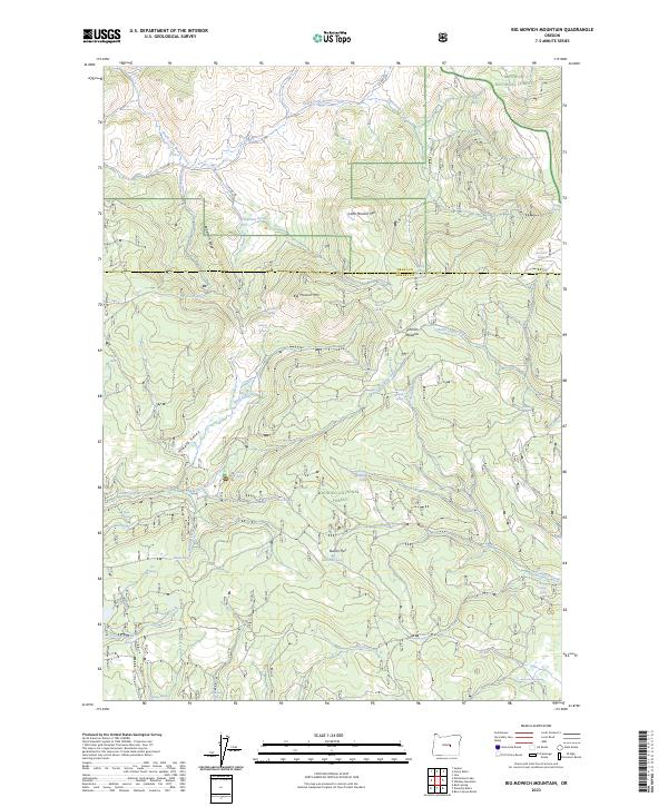 Big Mowich Mountain topographic map thumbnail