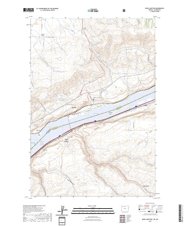 Biggs Junction topographic map thumbnail