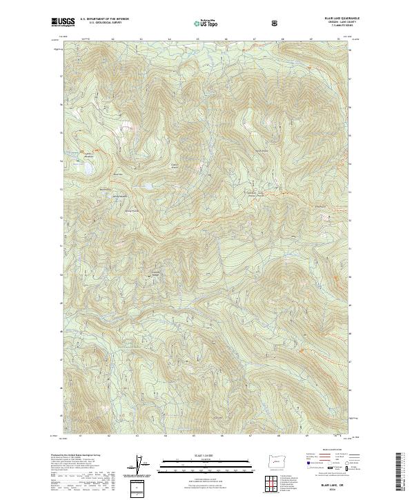 Blair Lake topographic map thumbnail