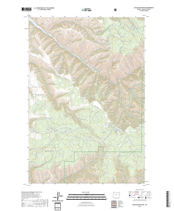 Blalock Mountain topographic map thumbnail