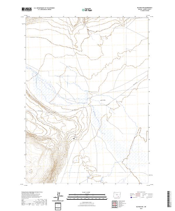 Blitzen NW topographic map thumbnail